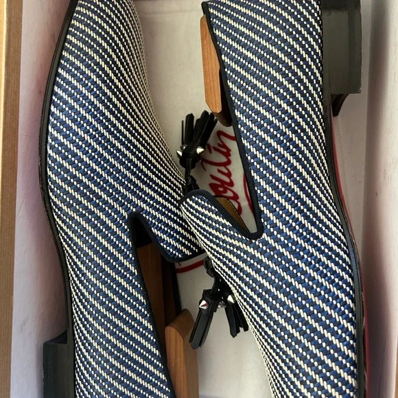 Blue and White Christian Louboutins